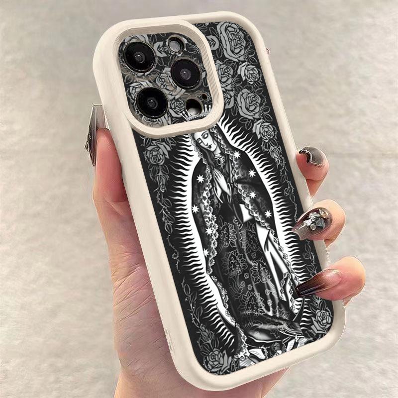 

Jesus Cross Embroidery Pattern Case For Samsung Galaxy A16 A25 A35 A55 A34 A54 A53 A52S S25 Ultra S24 FE S23 S22 S21 Plus Cover S22 Plus
