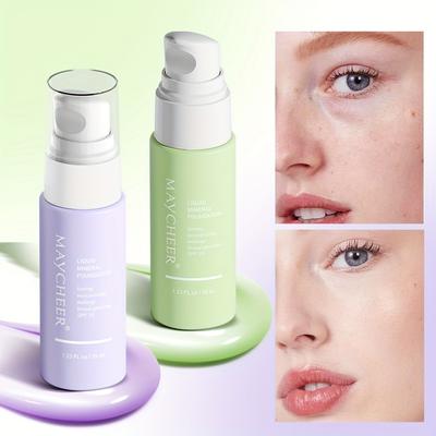 35ml Återfuktande och Isolerande Kräm Hudfärgskorrigerare, Sminkbas Hudfärgskorrigering, Concealer och Uppljusande Basmakeup, Osynliga Porer