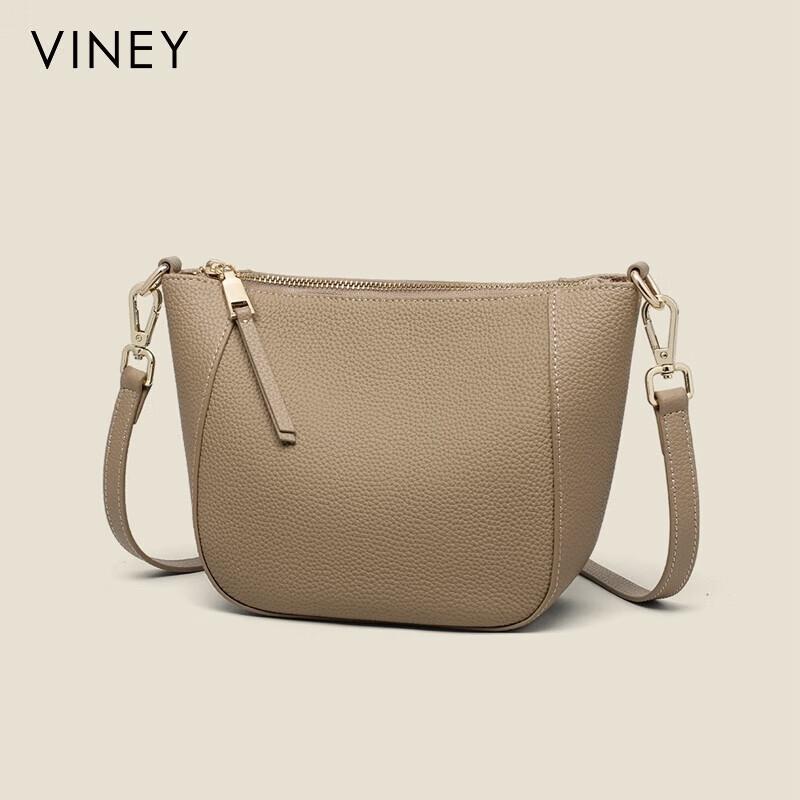 Viney Women's Handbag, Cowhide Crossbody Dumpling Bag, Commuter Shoulder Bag, Casual Bag