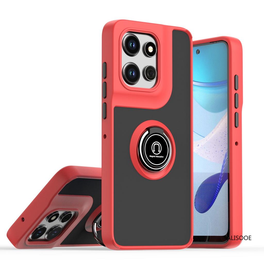 Shockproof Funda for Motorola Edge 50 Neo Fusion 50 Ultra Case Translucent Matte Ring Stand Capa for Moto Edge 50 Pro Cover