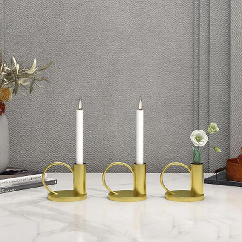 Nordic Style Candlestick Geometric Candle Holder Wedding Festival Decor Home Dinner Table Decoration Candle Stand