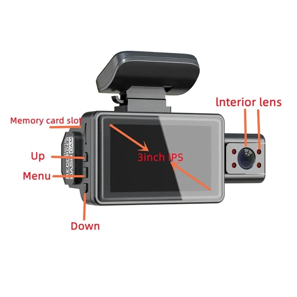 1080P Kamera für Auto WIFI APP Dual Lens Dash Cam für Autos Videorecorder Vorder- und Innenkamera für Fahrzeug Autozubehör
