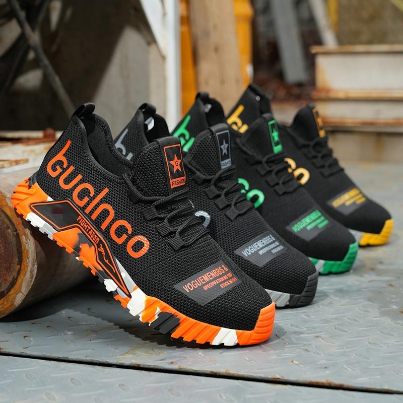 Fashion Indestructible Steel Toe Protective Safety Shoes Slip Resistant Abrasion Resistant Work Shoes Men Kevlar Insoles Sneaker