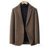 Autumn and winter wool coat men's fashion suit collar single-breasted down lining woolen business casual coat
