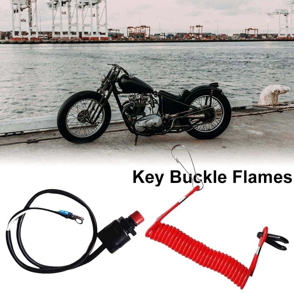 Safe Kill Switch Tether Cord Stretchable Engine Kill Stop Switch Boat Kill Switch Lanyard Travel