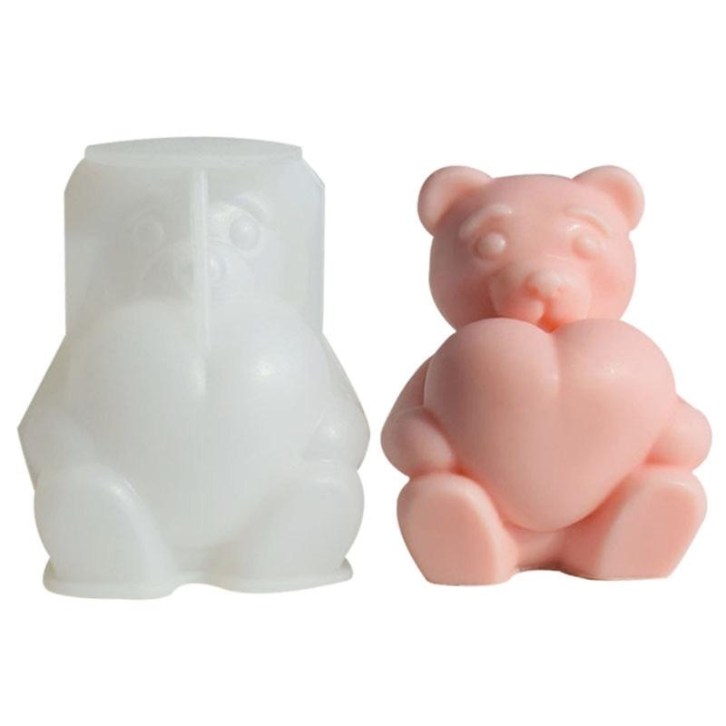 Bear Shape Candle Mold for Candle Making Candle Silicone Molds Resin Ornaments Epoxy Mold for Making Candle Soaps Craft 1