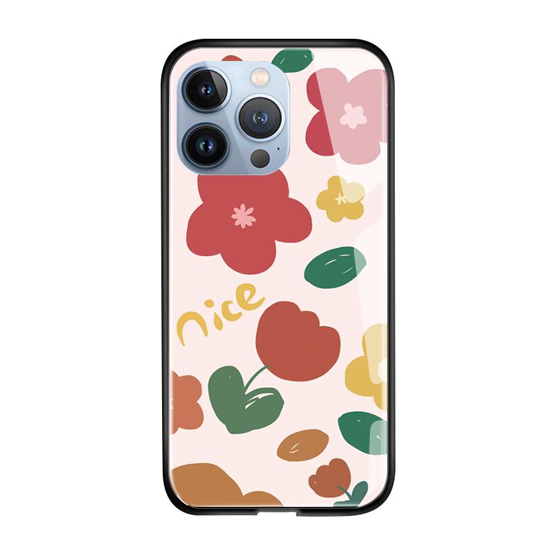 Tempered Glass Phone Case For iPhone 11 12 13 14 15 16 17 Redmi 10 12 14C Note10 Note14 Xiaomi 11Lite PocoC75 Soft Edge Shockproof Smooth Shell