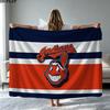 Cleveland Indians Print Flannel Blanket High Quality Warm Comfortable Cover for All Seasons Perfect for Gifts Home Decor