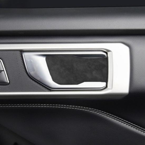 Car Inner Door Bowl Sticker Cover Trim 4* For Ford Explorer -23 Black Suede