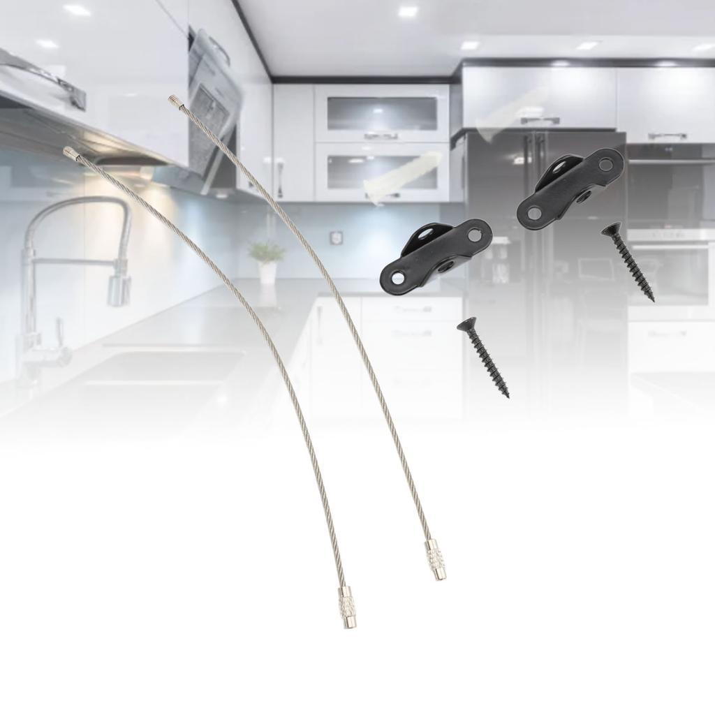 Furniture Anchors Stainless Steel Cabinet Wall Anchors Adjustable Anti Tip Furniture Safety Straps Kit for Home