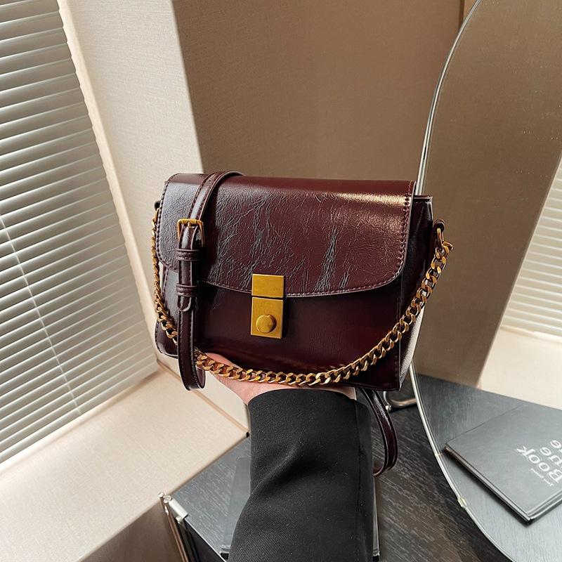 Premium Texture Small Bag Women's New Autumn and Winter Versatile Messenger Bag Retro Fashion Shoulder Small Square Bag