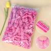 100pcs Shower Cap Head Cover Elastic Plastic Thickened Pink Round Cover Food Kitchen Bathroom Accessories Food Preservation Bag