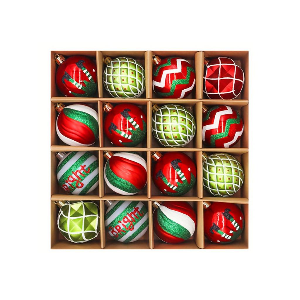 Christmas Transparent Painted Christmas Ball Set Gift Box