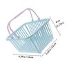 3 Pezzi Piccolo Cesto Portaoggetti in Plastica con Manici Portatile Leggero Design Aperto per Bagno Cucina Dispensa Camera da Letto Lavanderia