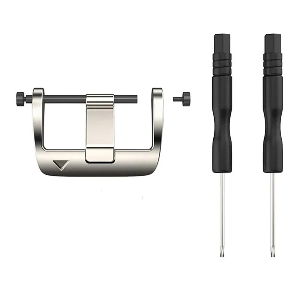 

Соединитель с пряжкой из нержавеющей стали 22 мм для часов Garmin Fenix 7 6 5 Approach S62 S60 серии MARQ Easy Fit Quick Fit винтовая пряжка серебряный