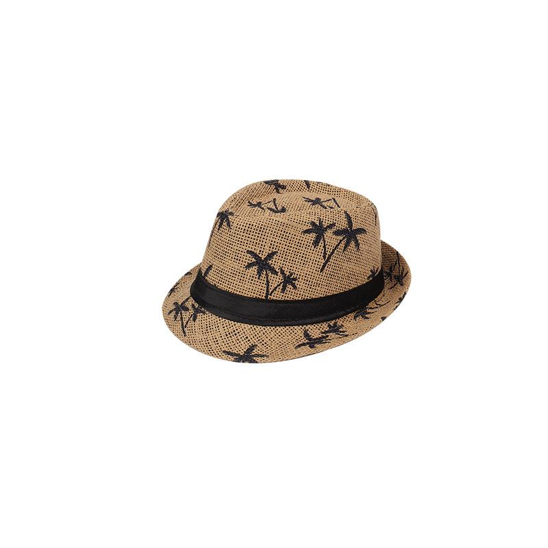 Hat Beach Wind Travel Sun Hat British Summer Female Print Papyrus Jazz Hat Breathable Sun Protection