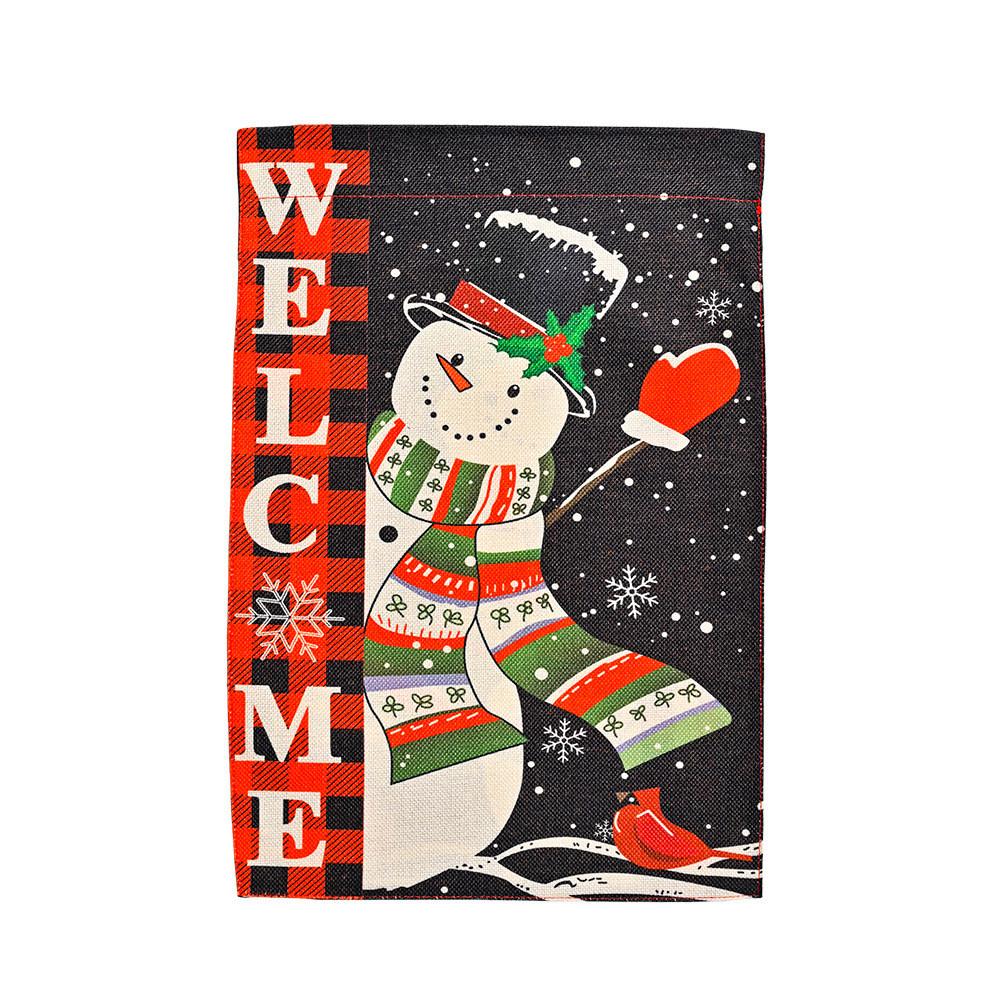 Vibrant Christmas Garden Flags With Cartoon Patterns Perfect For Festive Outdoor Dcor
