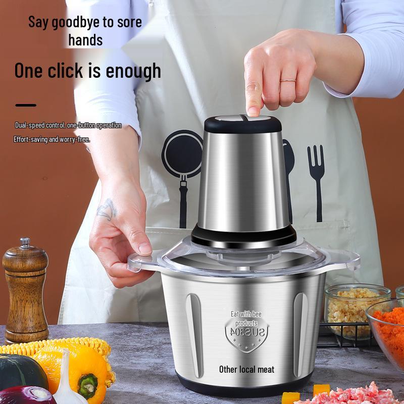 Electric Multifunction Meat Grinder and Food Processor Blender for Chili and Dumpling Stuffing Mincer