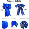 Meixinggu Polyester, Christmas Tree Ornament Decorations Big Bow-Knot 9.84'' 10 Pcs Set (Royal Blue)