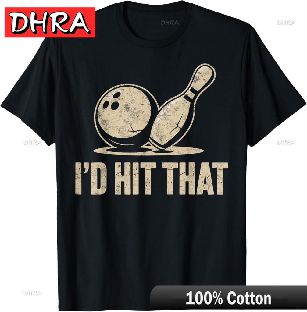 Funny Id Hit That Bowler Bowling Team Pins Ball Joke TShirt Unique Stylish Graphic Shirts Y2K Punk Unique Tops Tees Female