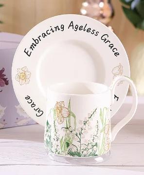Flower Ceramic Coffee Cup and Dish Set Gift Box Water Cups Breakfast Cup Milk Mug Juice Mug Afternoon Tea Cups Coffee Mugs