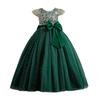 Girls' Sleeveless Sequin Flower Girl & Party Dress - Floor-Length Princess Gown