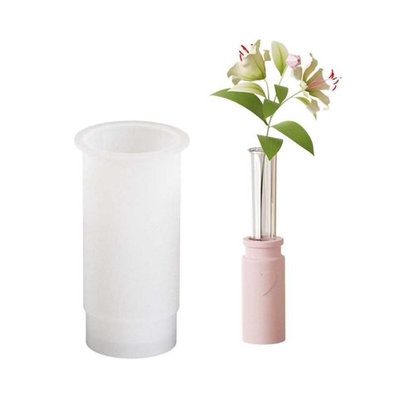 Unique Silicone Crafting Moulds Vase Molds Heart Shape Flowerpot Mold Epoxy Resin Mold Candlestick Moulds for Vase