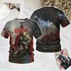 Popular Heavy Metal Band T Shirts Men/Women Fashion Hip Hop Streetwear Oversized Short Sleeve Top Tees