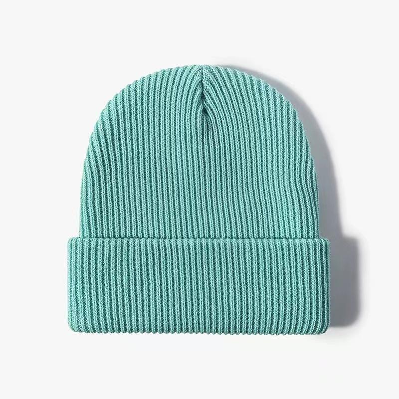 Winter Knitted Hat Embroidered Woolen Winter Warm Men's and Women's Simple Fashion Acrylic Hoodie