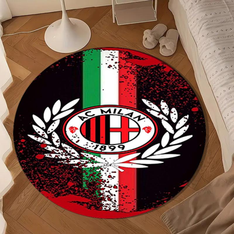 Ac Milan Round mat, Anti-slip Circle Carpet Chair rug For livingroom,Bedroom, doormat home decor Gift Christmas Gifts