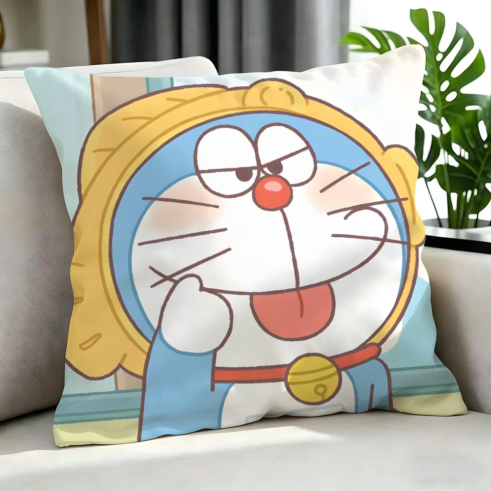 Cartoon Doraemon Cushion Cover Cushion Cover Set 4Pcs 50X50 45X45 40X40 Pillowcase Decorative Sofa Home Decor