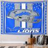 Detroit Lions Football Helmet Design Pattern Wall Hanging Tapestry Decorative Tapestry Home Decor for Bedroom and Living Room