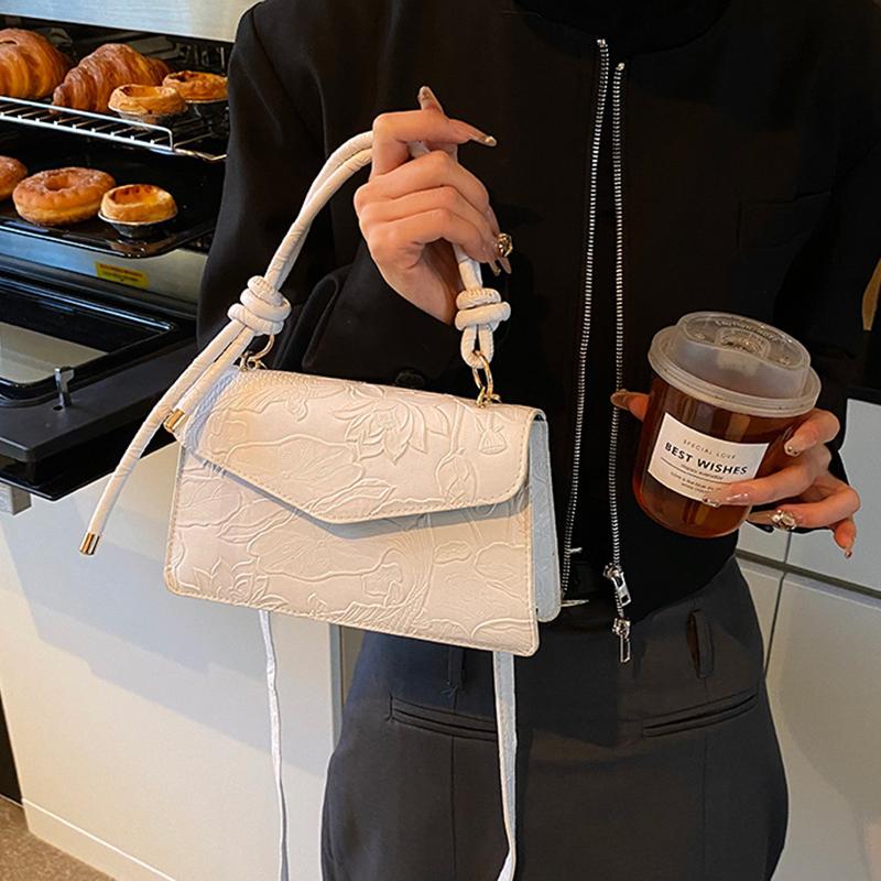 Autumn Womens Small Square Shoulder Bag Premium Textured Crossbody Bag Fashion Minimalist Versatile Handbag Purse KTB