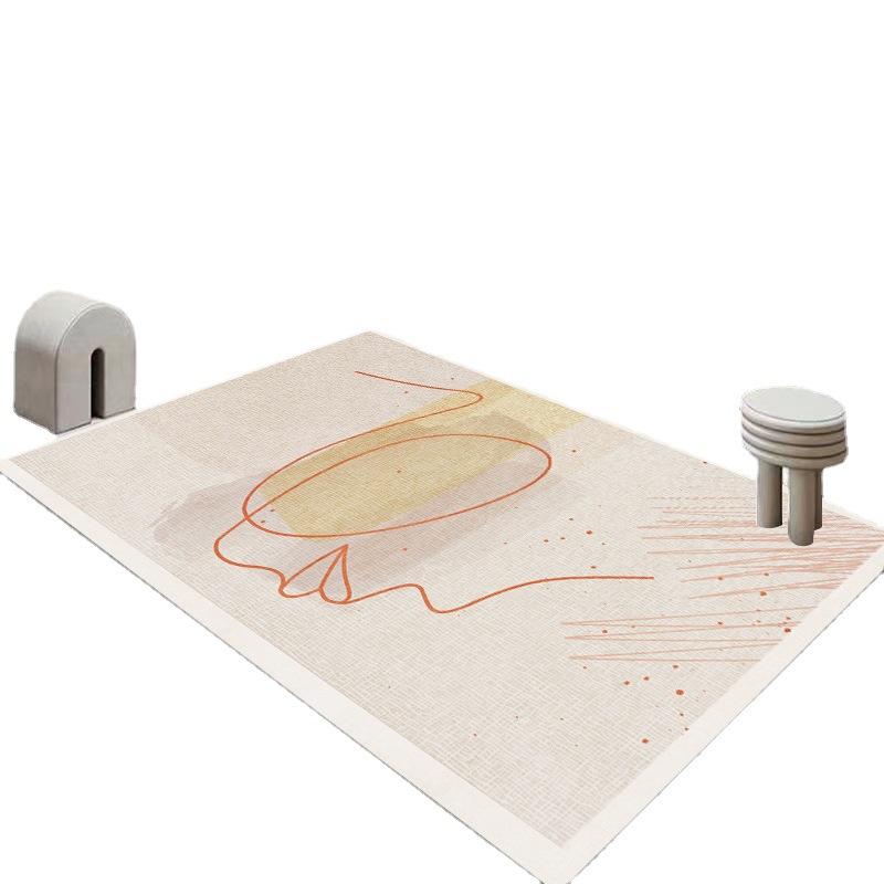 Kašmírový koberec do obývacího pokoje, jednoduchý koberec pod čajový stolek do ložnice, lehký luxusní styl Ins, bytový koberec k posteli