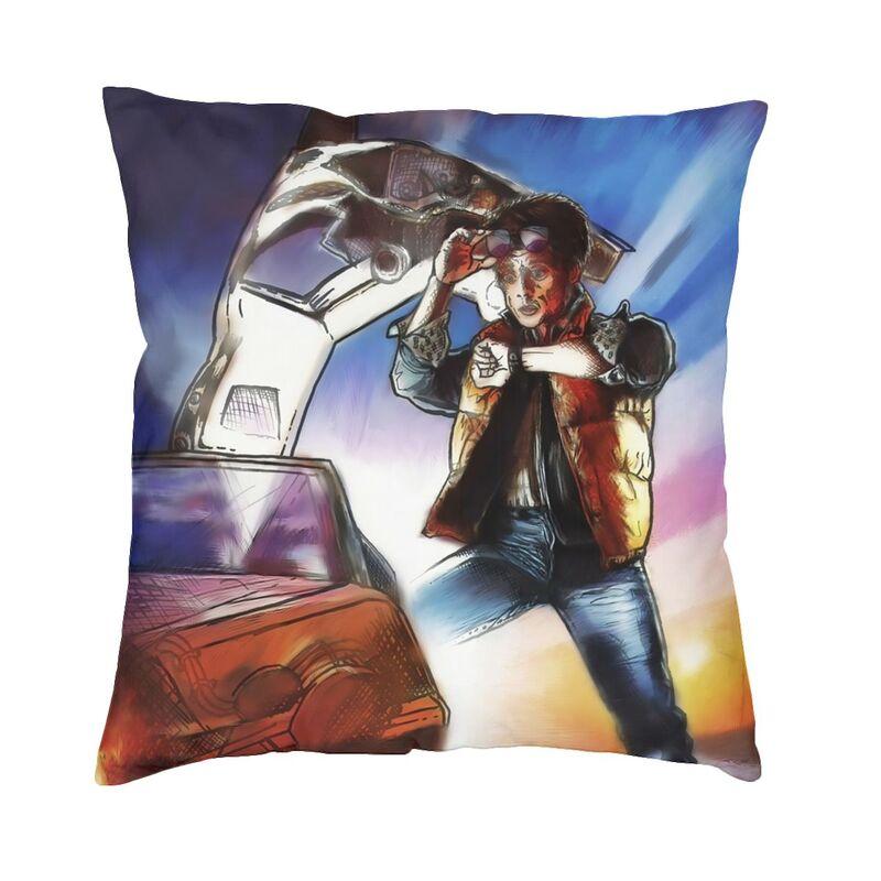 Back To The Future Cushion Covers Sofa Decoration 1980s Great Scott The Time Machine Square Throw Pillow Case 40x40