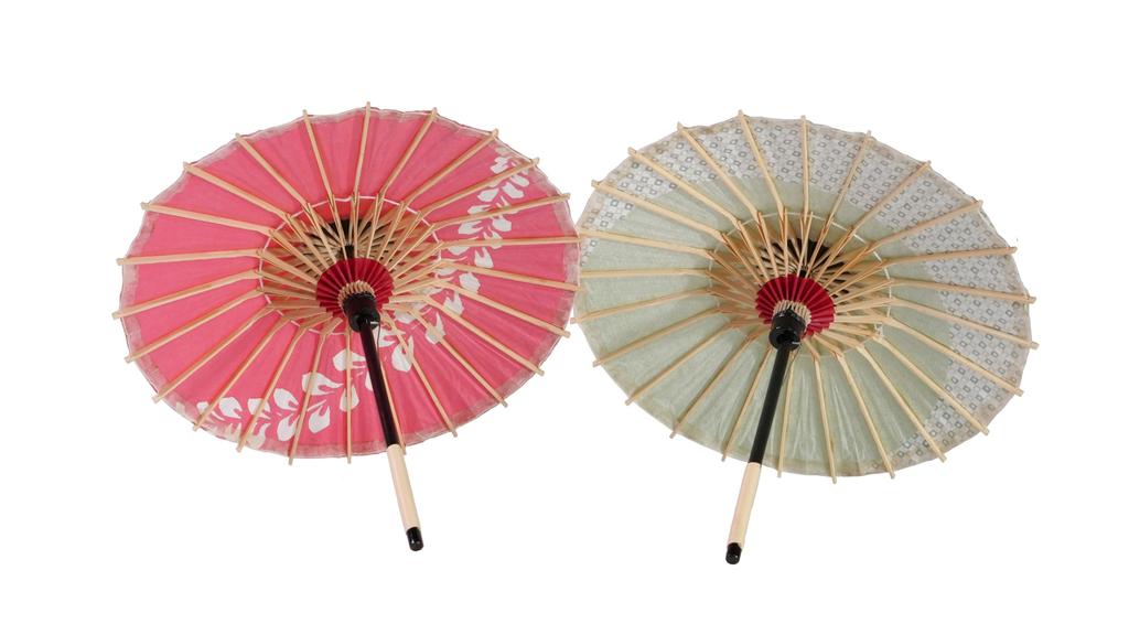 Yamamoto Bamboo Crafts Mini Japanese Set of 31cm Interior Gift Umbrella Grass (YAMAMOTOTAKIZAYIKUYA) Umbrellas, 2, Diameter, Decoration, (Green