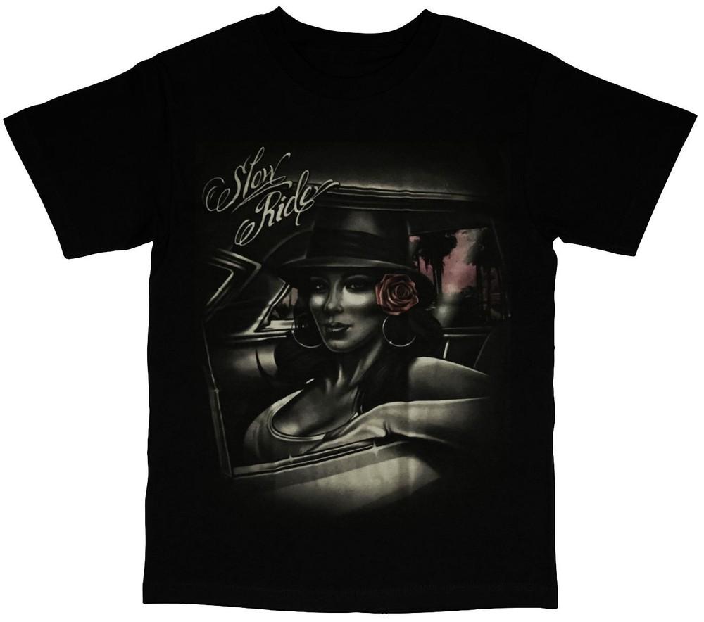 

Slow Ride Chicano Art Low Rider Mens Unisex T-Shirt M