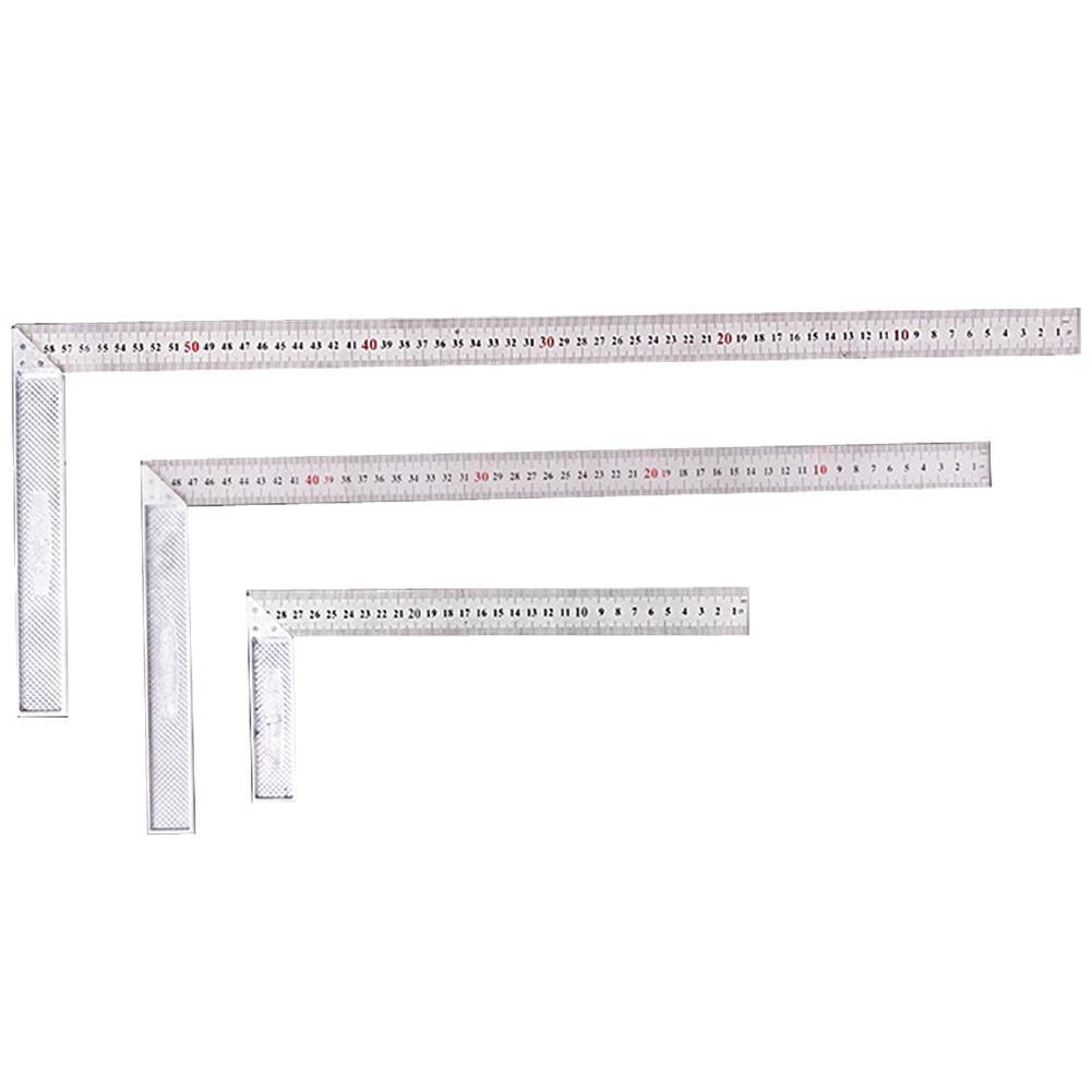 3PCS Stainless Steel L Shape Angle Square Ruler 30 50 60cm for Precise For Woodworking and Carpentry Measurement