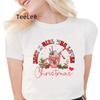 Cute Pigs Tshirt Unisex Clothing Printed New Merry Christmas Tshirt Funny Santa Casual Tops Fashion Graphic Tshirt Clothes