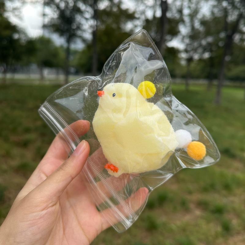 Squishy Söt Kyckling Klämleksak Supermjuk Stresslindring Mochi-leksak Tecknad Långsam Återstuds Avslappnande Fidget-leksak för Vänner Gåva