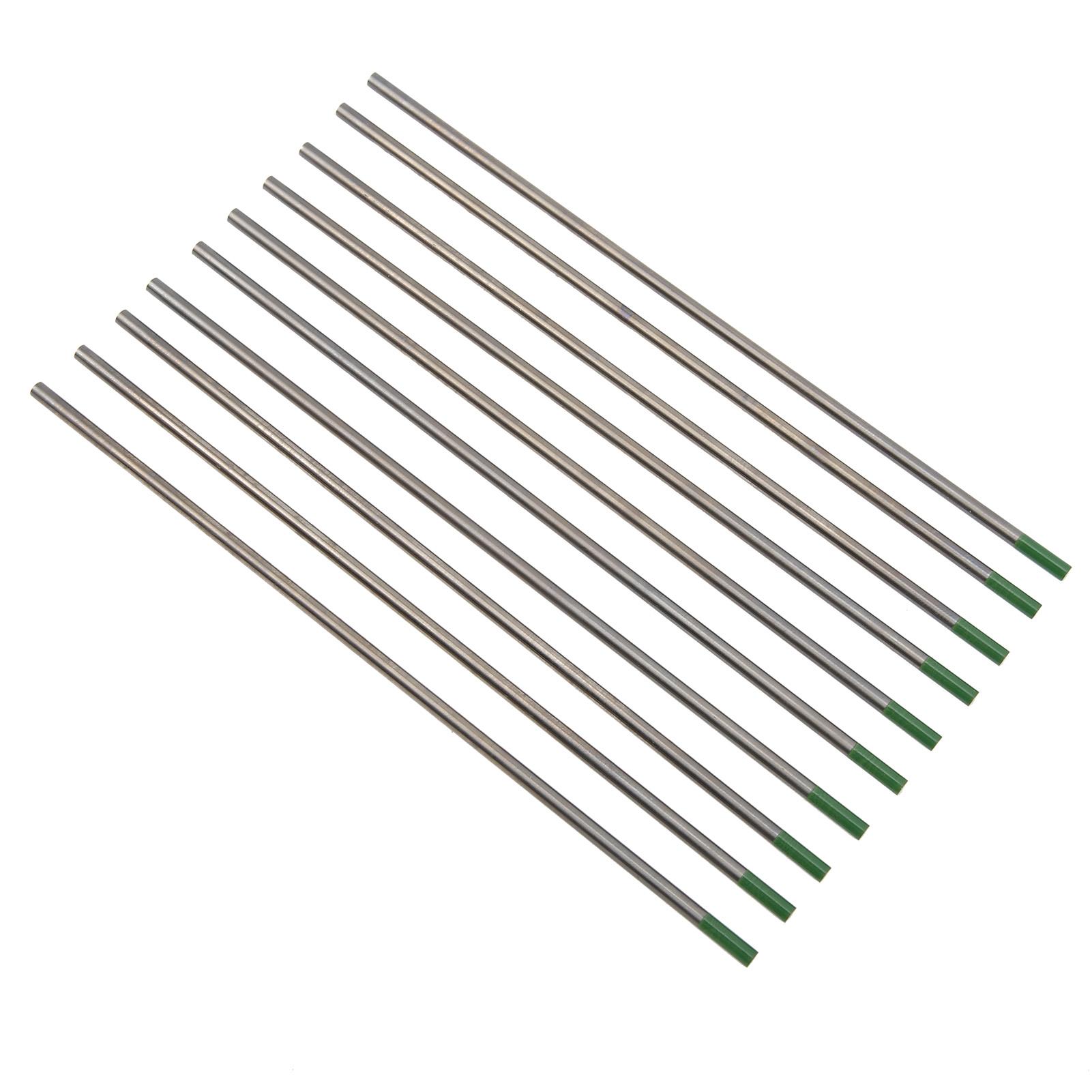 

10 шт. вольфрамовых электродов TIG WP с зеленым наконечником, иглы, сварочные принадлежности 3,0 x 150 мм