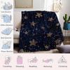 Vergoldete Sternennacht Flanelldecke Warm Weich Halloween Weihnachten Sofa Warm Gemütlich Dekoratives Dekor Geschenk für Alle Jahreszeiten