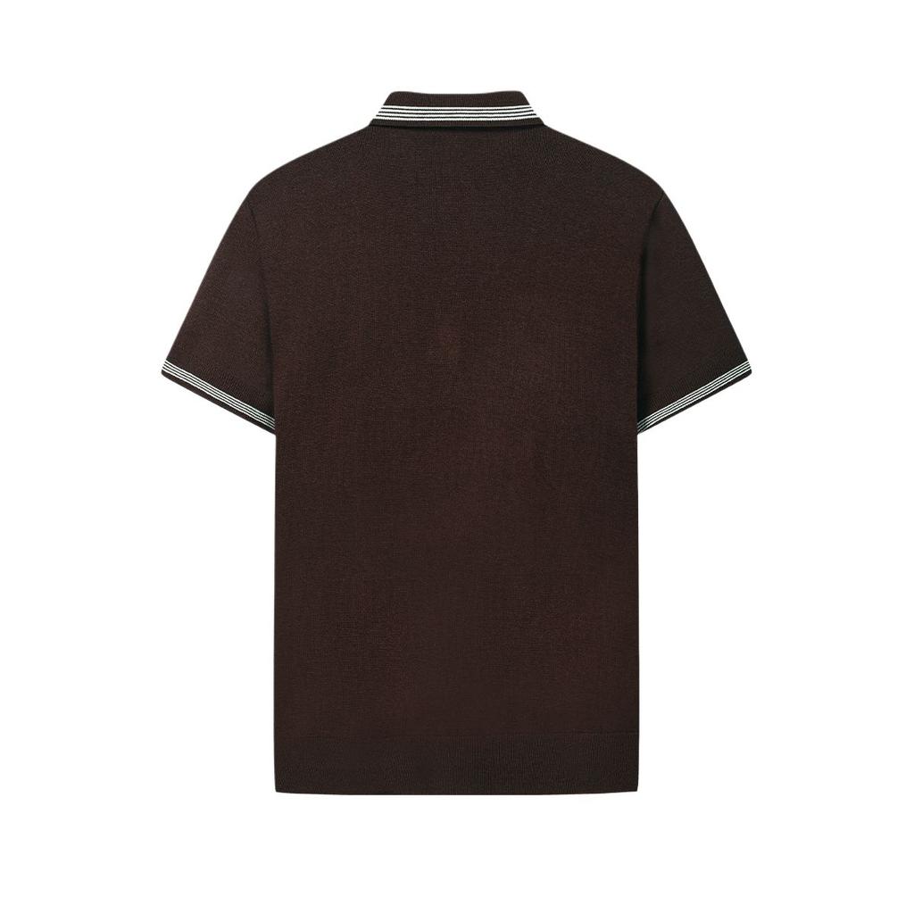 Fila Heritage Elegant Lifestyle Loose Knit Short Sleeve Polo Shirt Men Tops F11M638411F-WI