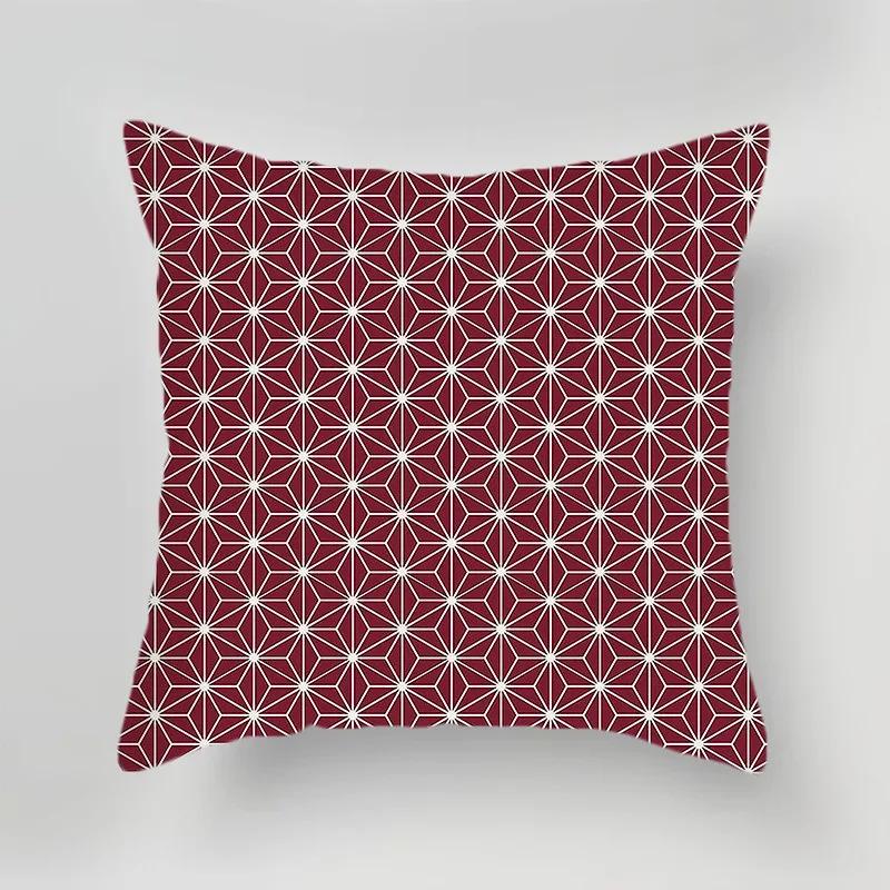 Red Plaid Simple Printed Pillowcase Office Sofa Cushion Cover Luxury Home Decoration Cushion Cover