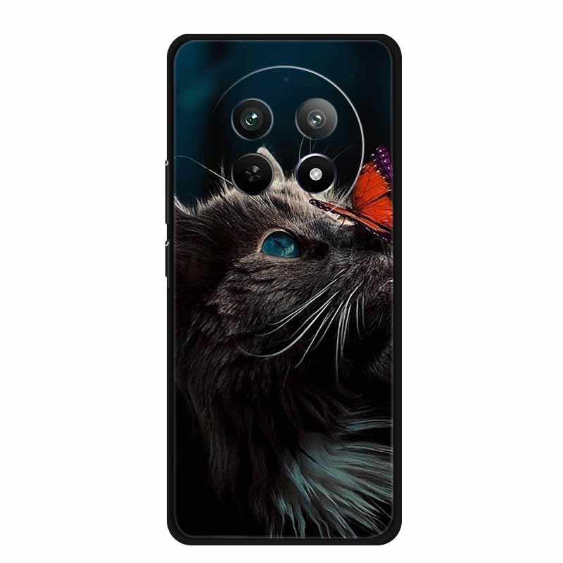 Phone Case For Realme 13 Pro Plus Case Protective Black Silicone Soft Coque For Realme13 Pro Plus Back Cover Case 13Pro Plus Bag