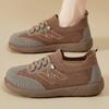 Women‘s Winter Warm Platform Knitted Sneakers With Faux Fur Lined Casual Anti-Slip Walking Shoes for Women Comfortable Lace-up Short Snow Boots