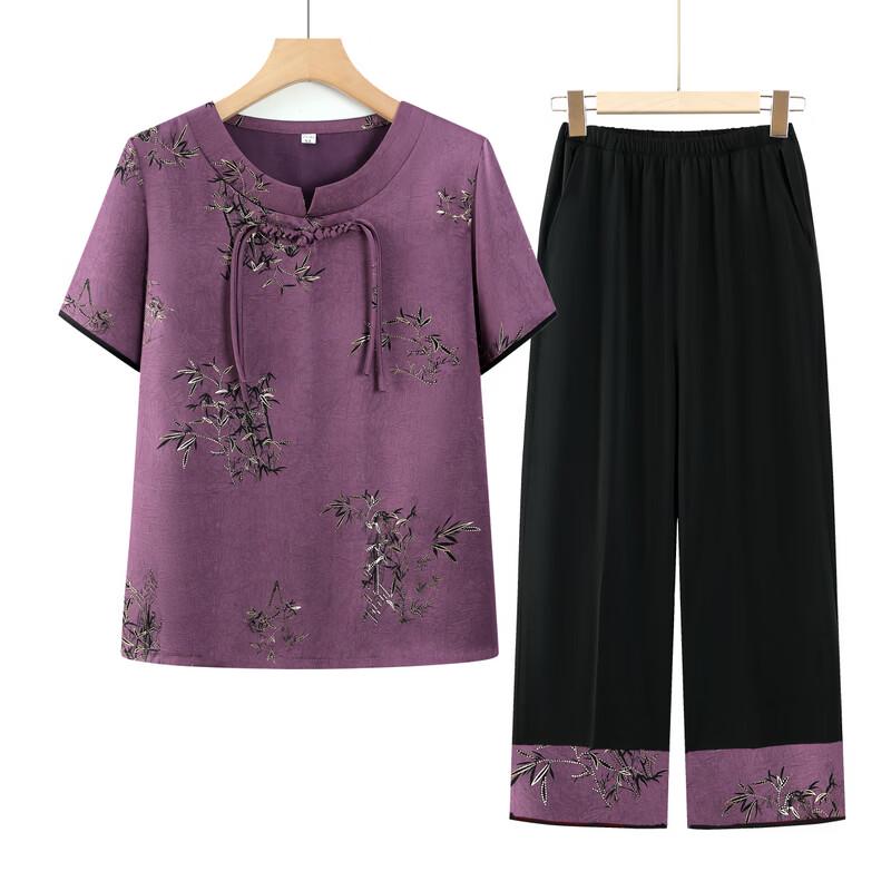 Women's Floral Short Sleeve Summer Two-Piece Set