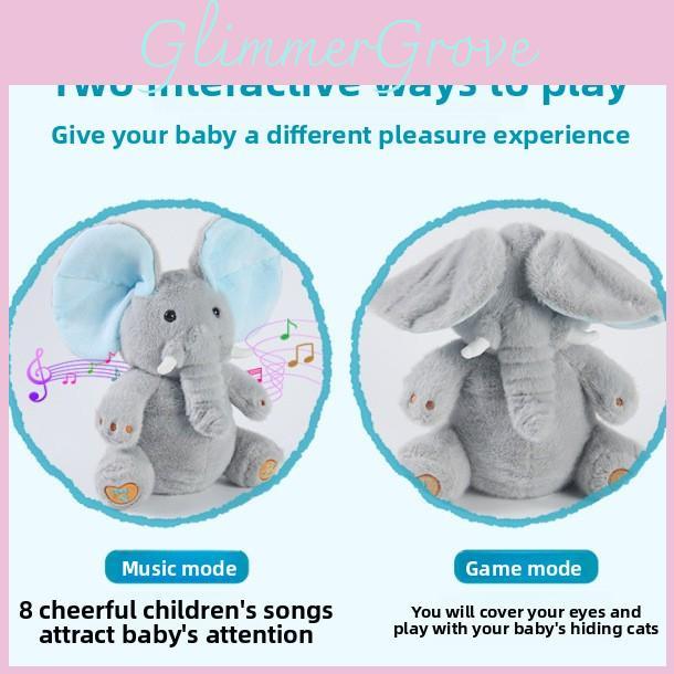Plush Elephant Bluetoothenabled Toy Short Fur Child Gift Comfort Festival Doll