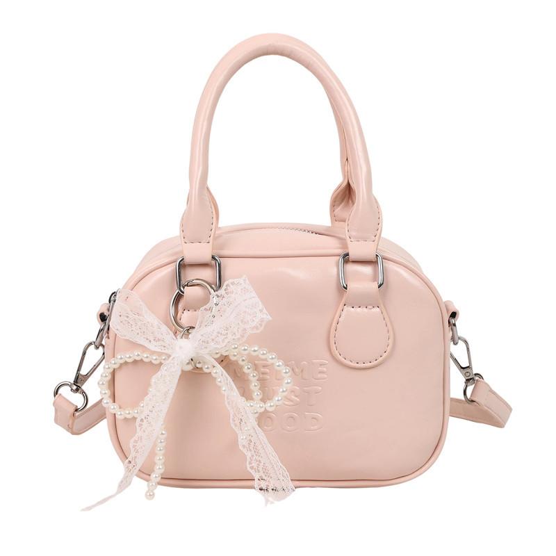 Spring and Summer Popular Korean Niche High-end Portable Bowling Bag Casual Versatile Temperament Foreign Style Messenger Women's Bag