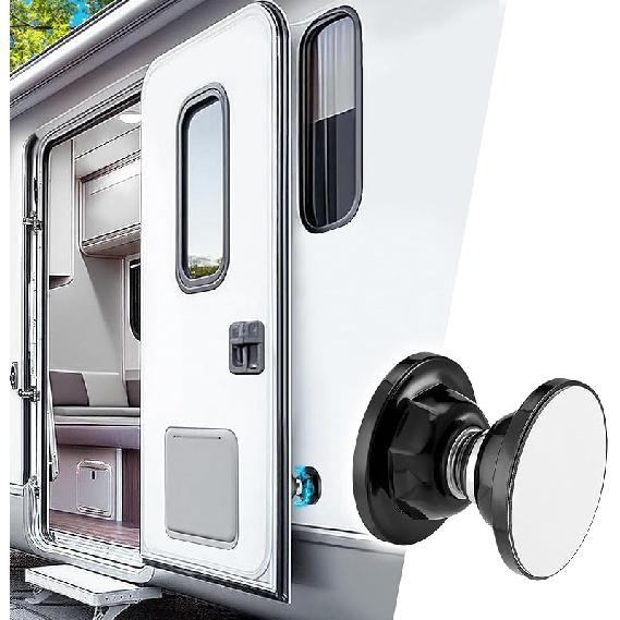 Strong Magnetic RV Door Holder - Camper RV Door Catch To Keep Doors Open In Breeze, Easy To Tall, With Adhesives & Screws, Sturdy Stopper For Trailer